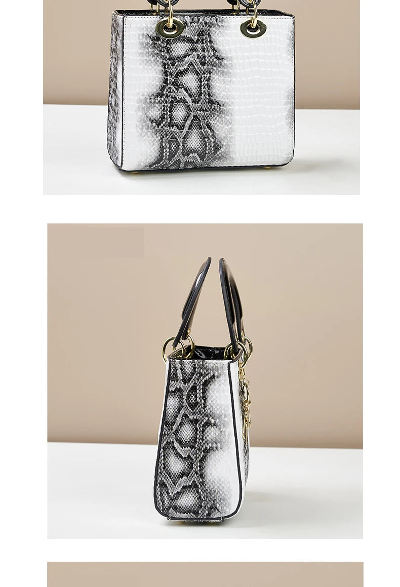 Fashion gradient high-grade alligator print women's handbag, texture all matching travel single shoulder crossbody bag