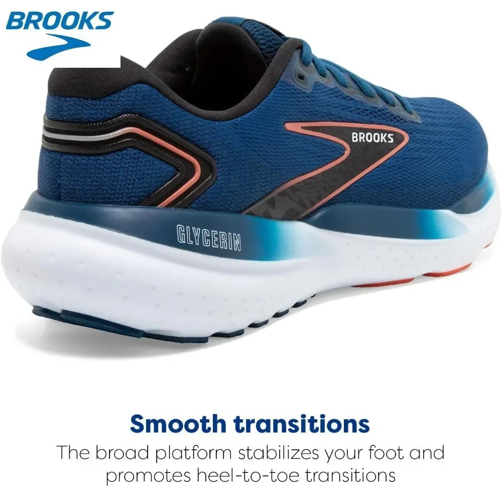 Brooks Men’s Glycerin 21 Neutral Running Shoe Shoes for Men Delivers A Perfect Balance Of Grip And Comfort