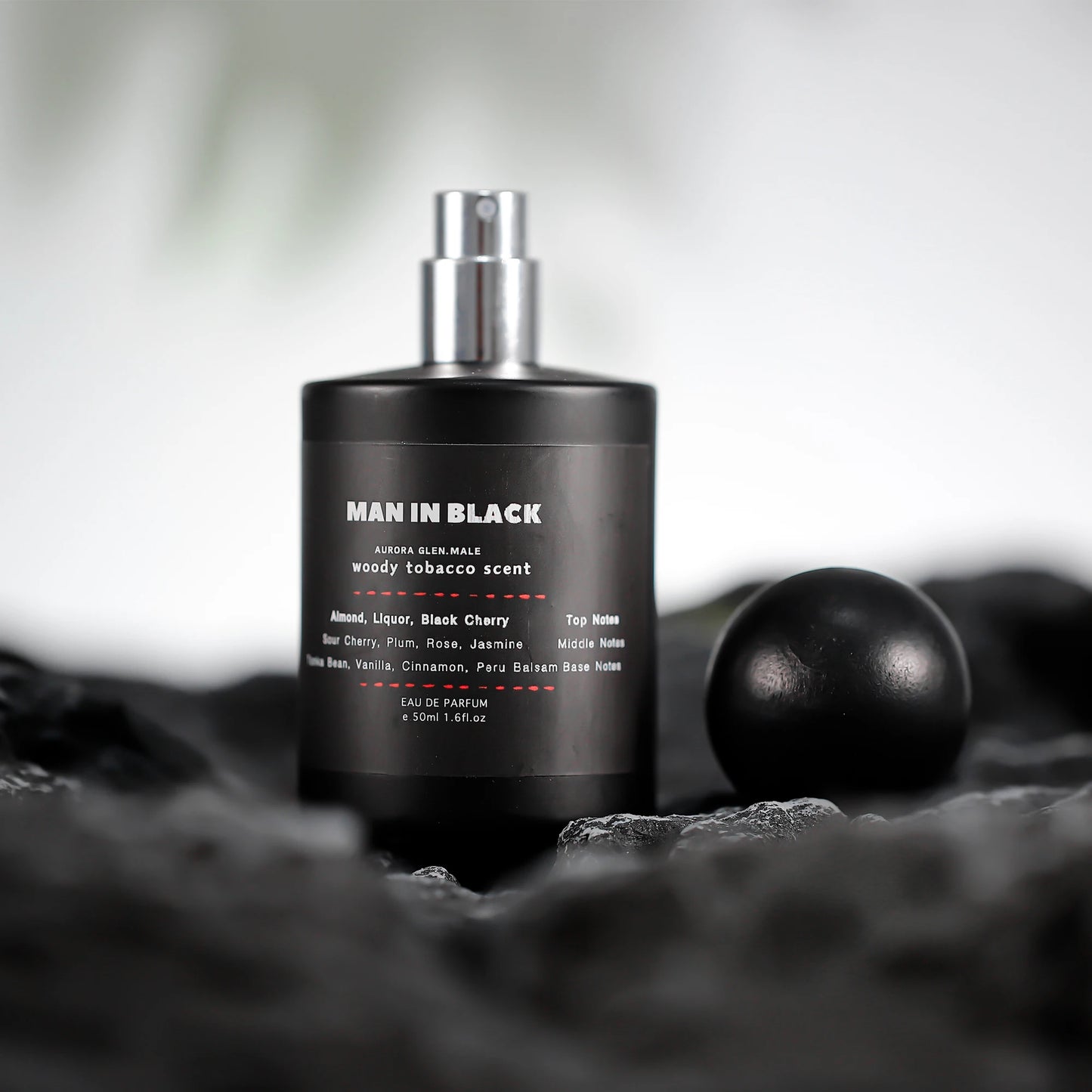 LuxuryMensFragrance MAN in BLACK Men's Perfume - Woody Tobacco Rum Leather Long Lasting EDP for Business Night PowerPerfume
