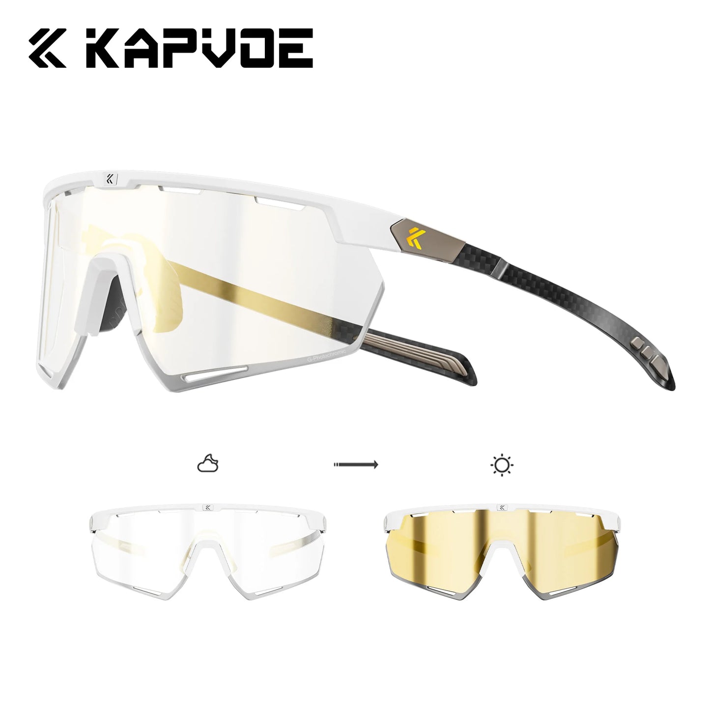 CarbonRide™ Photochromic Cycling Sunglasses – Lightweight UV400 Sports Eyewear