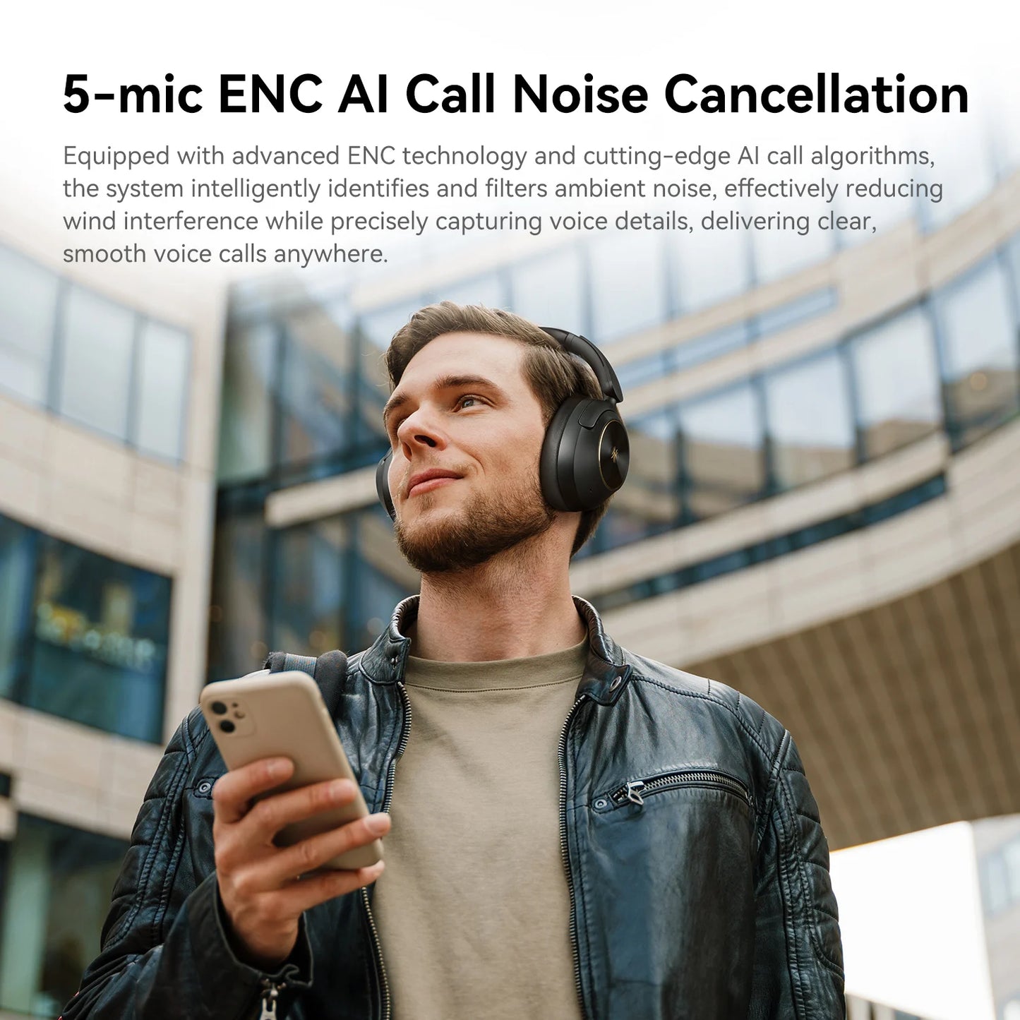 Oneodio A6 ANC Wireless Bluetooth 6.0 Headphones -48dB Hybrid Active Noise Cancelling Over Ear Headset With Mic Hi-Res LDAC APP
