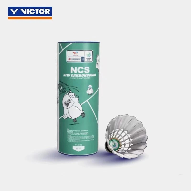 1 Tube 3Pcs Victor new carbon sound NCS artificial badminton with stable flight and endurance for matches