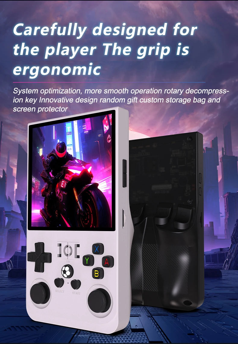 R36 Max Retro Video Game Console Consola Portable Handheld Game Player Android Linux System 4.0 Inch IPS Screen 64GB 128GB Wifi