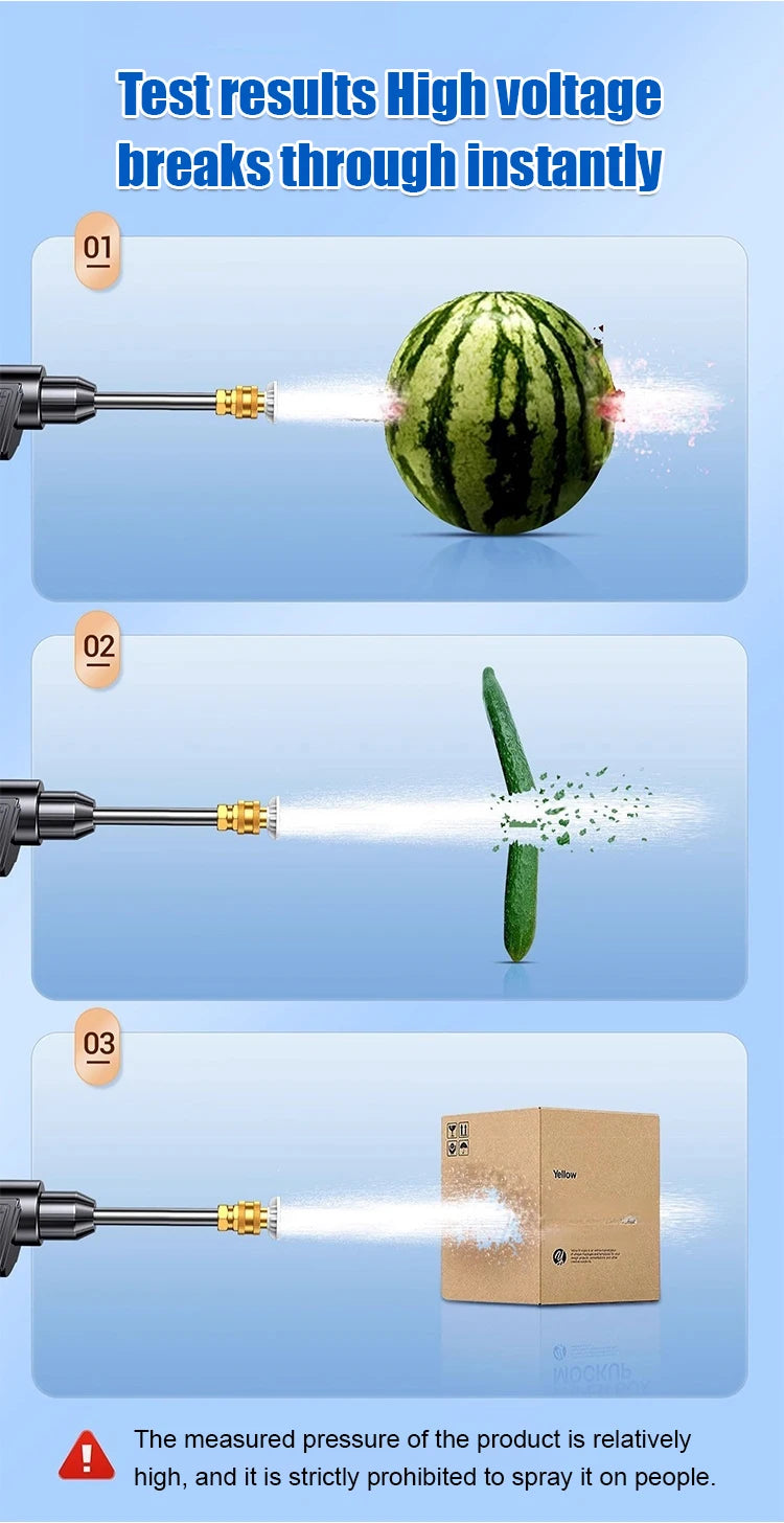 Household electric high-pressure car wash water gun lithium battery wireless car wash artifact portable efficient cleaning tools