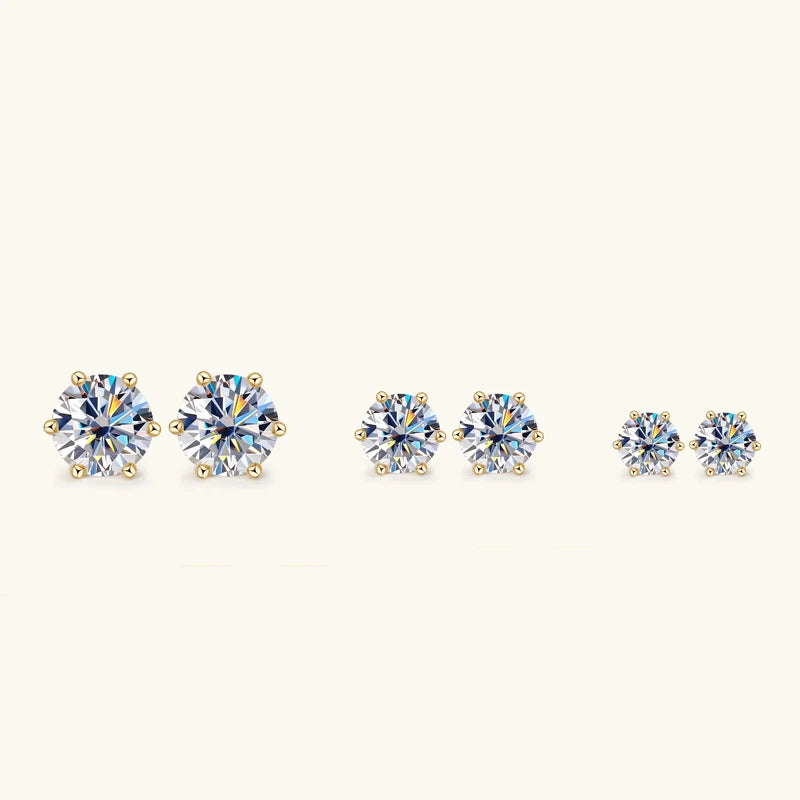 Lnngy 925 Sterling Silver Earring Necklace Certified GRA 0.5ct-3ct Solitaire Moissanite Pendant Necklace Earrings Jewelry Set