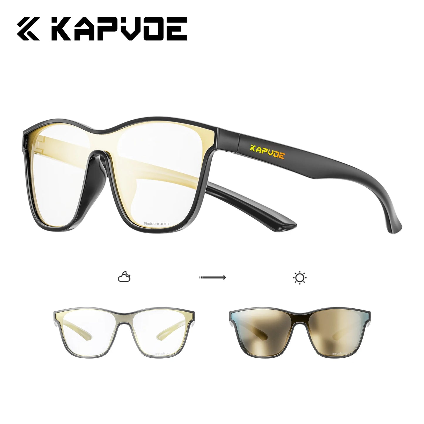 Kapvoe Photochromic Polarized Sunglasses For Men And Women Driving Glasses Glasses Sports Glasses Running Lightweigh Glasses