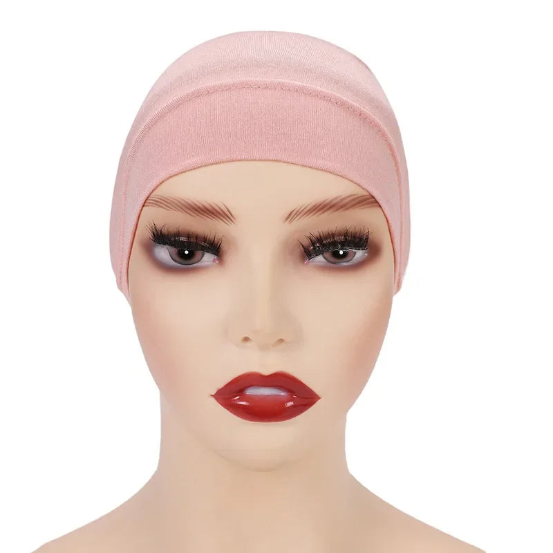 Cotton Muslim Underscarf Inner Tube Cap Islamic Eid Prayer Hijab Bottom Hat Headwear Arab  Women Wrap Headscarf Turban