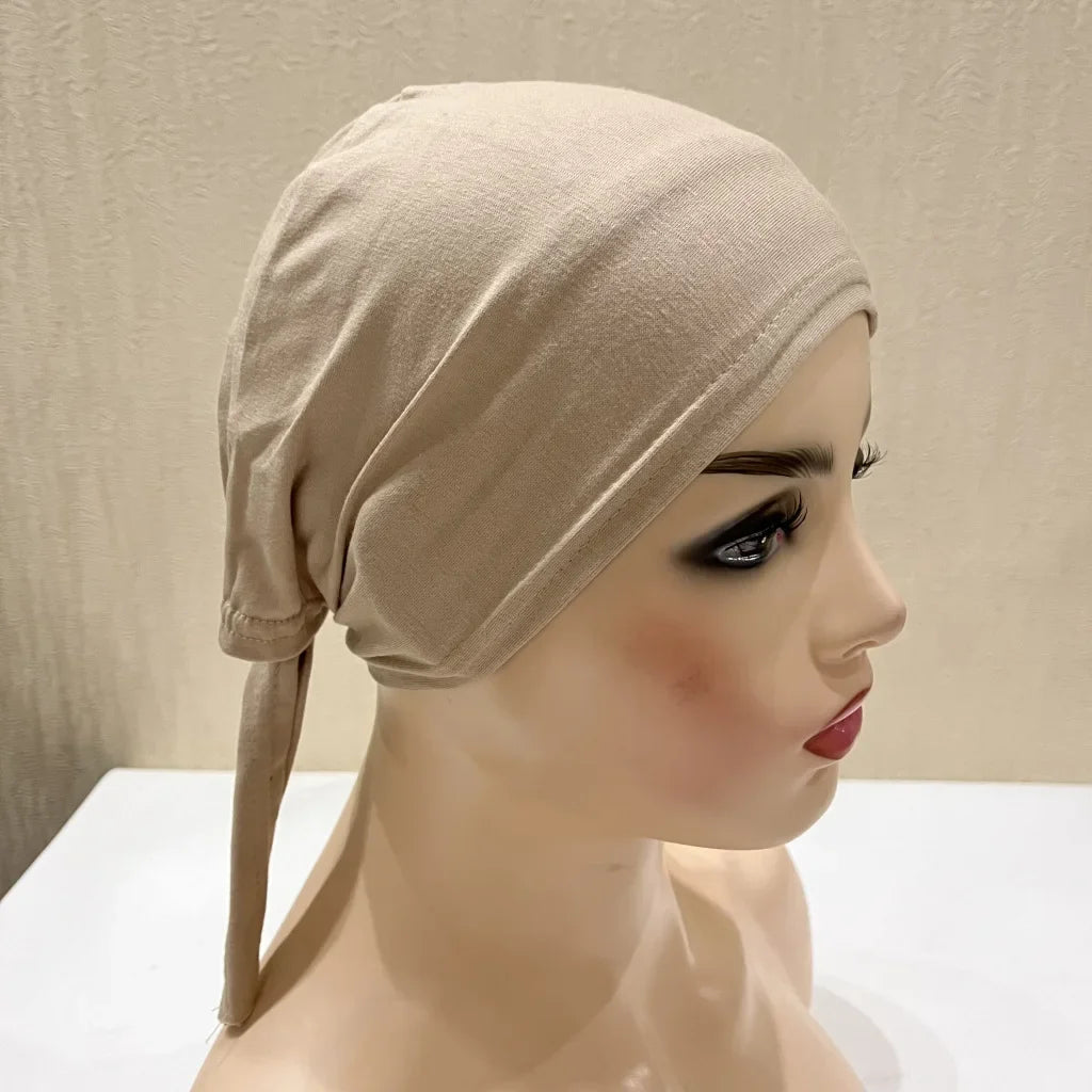 Soft Inner Muslim Women Hijab Cap Islamic Head Wear Hat Underscarf Cotton Hats Bonnet Turkish Scarves Arab Headdress India Caps