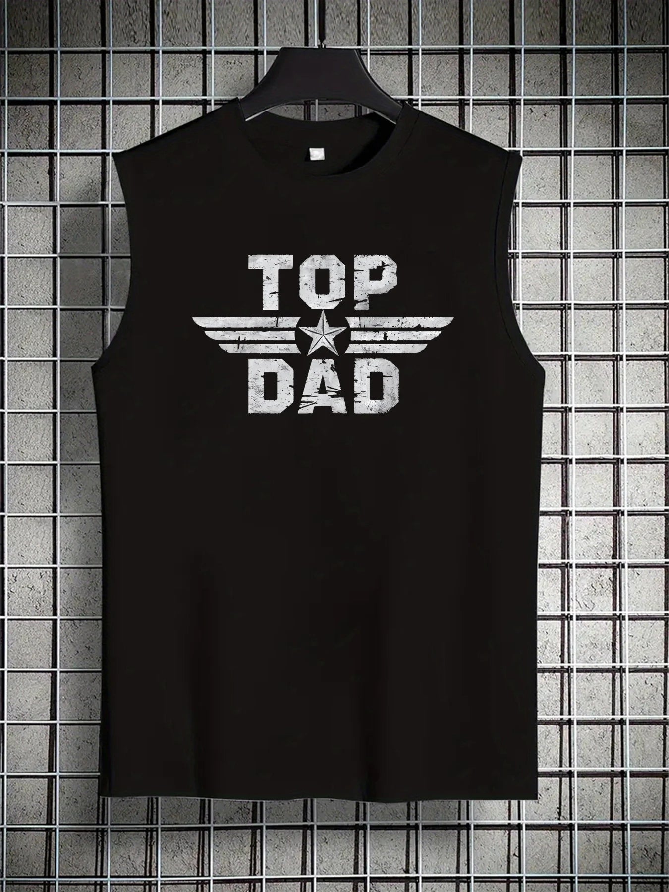 🏋️ Men’s Summer Sleeveless Tank Top,TOP DAD Print | Loose Fit | Comfortable & Breathable | Fitness & Leisure