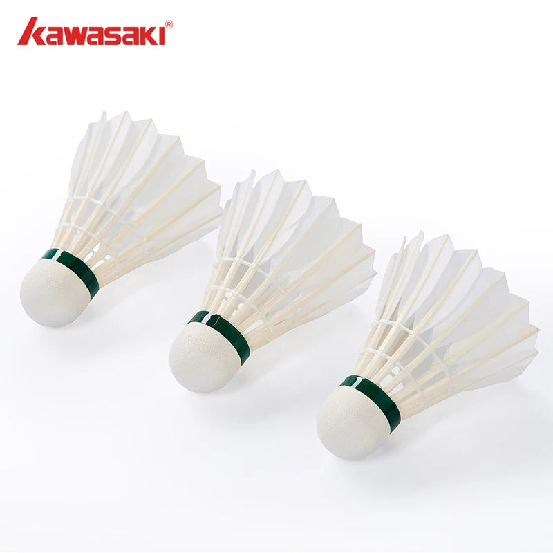 12PCS Kawasaki Badminton Shuttlecock King 8E Goose Feather Badminton Shuttlecock Training Sports Speed 76 77 Badminton Ball