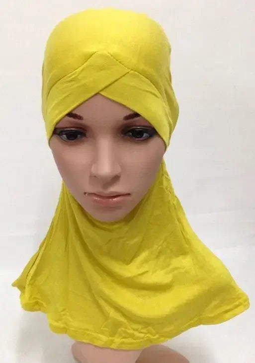 Cotton Muslim Full Cover Cross Cap Amira Hijab Arab Headwear Islamic Headwear Hat Women Modal Turban