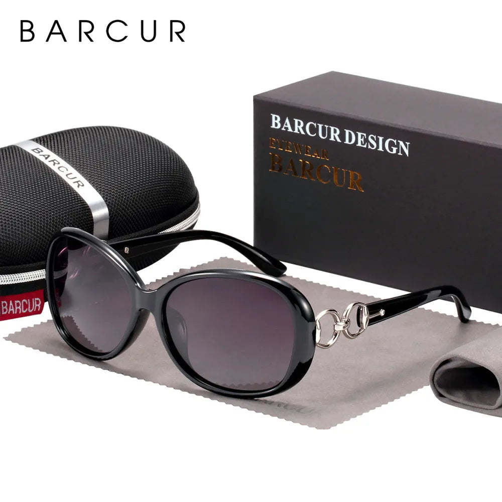 BARCUR Lady Sunglasses Polarized Gradient Sun glasses for Women Eyewear Shades Accessory UV400 Protection Oculos