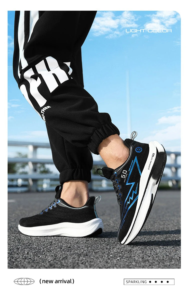 New Men's Sneakers Racing Carbon Plate Sports Running Shoes Light Anti-Slip Professional Track Field Training Shoes Tennis Shoes