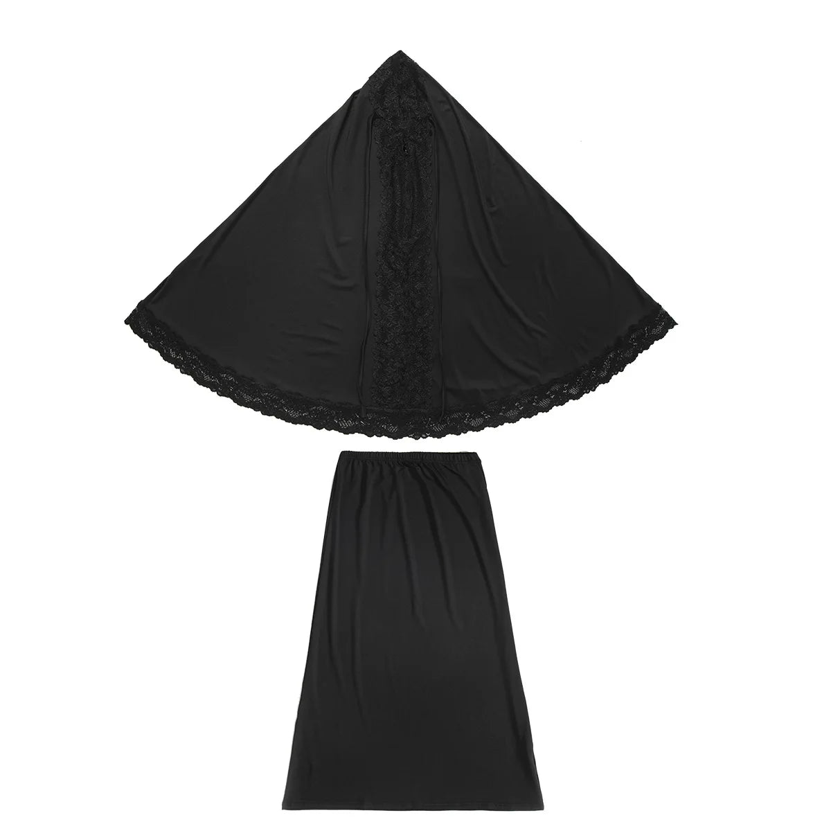 Dubai Abaya Children Robe Middle East Islamic Girls Headscarf Kaftan Arab Ramadan Eid Muslim Kids Prayer Hijab Skirts Set Modest