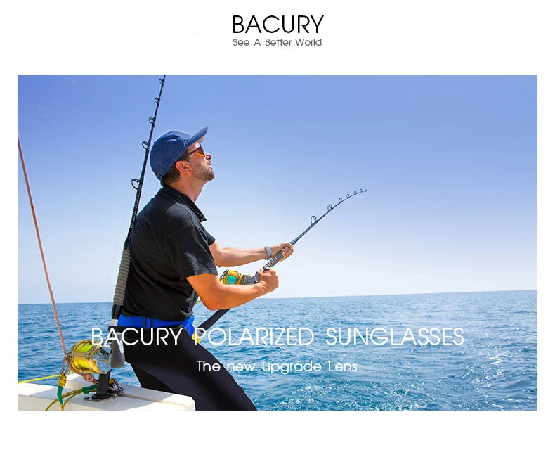 BACURY Fashion Sports Sunglasses for Men High Quality TR-90 Ultra Light Comfortable Frame for Women Outdoor Activity Sunglasses