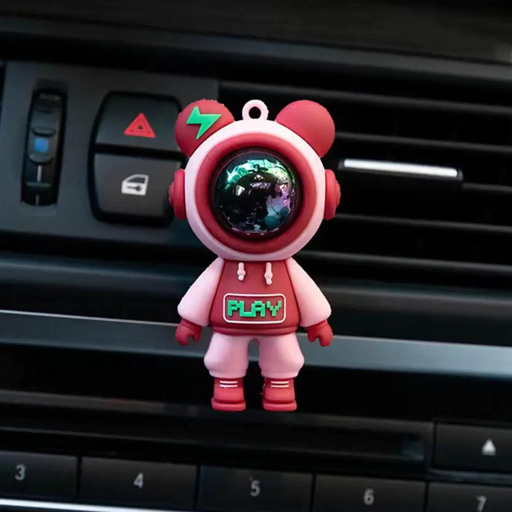 Car Air Outlet Perfume Tablets 3D Lightning Bear Air Conditioner Mouth Interior Decoration Products Car Deodorization Spaceman