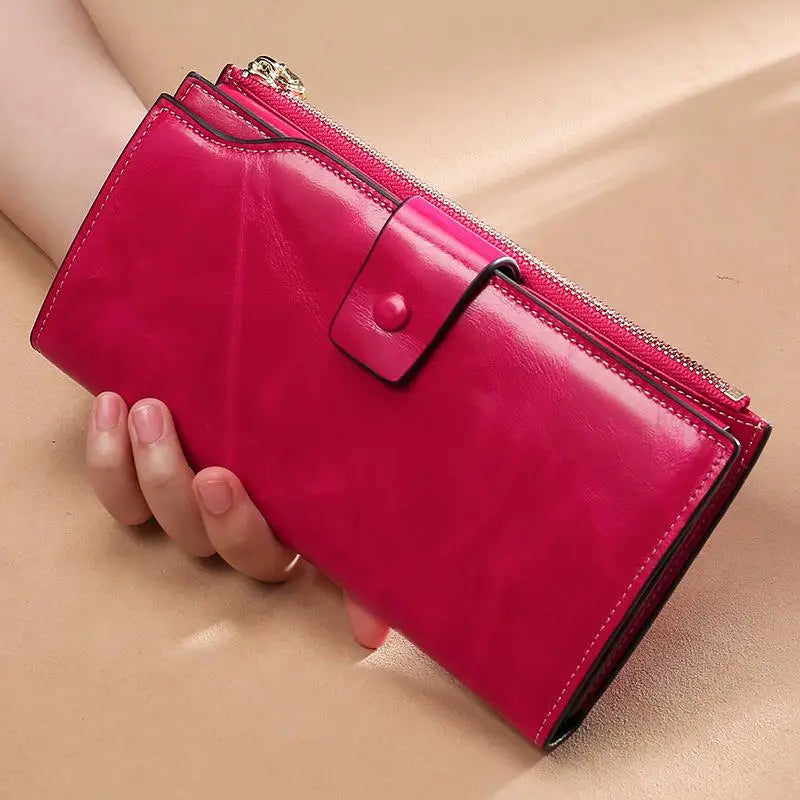 MOTAORA Women's RFID Wallet Luxury Genuine Leather Purse For Women Large Capacity Multi-layer Card Holder Fashion Wallets Ladies