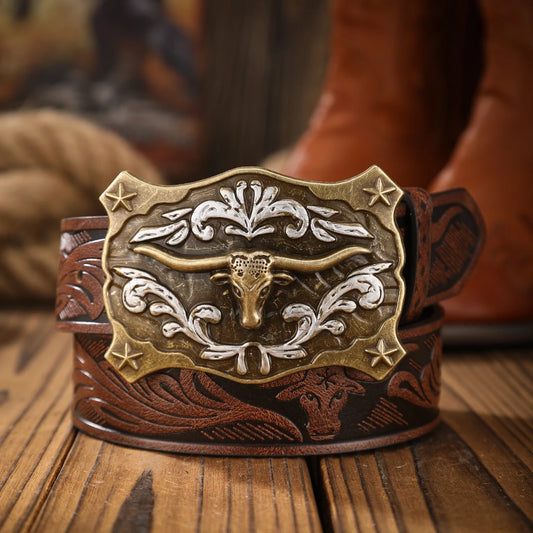 Vintage meets fashion! PU alloy buckle belt, suitable for both men and women, to create a personalized Western style