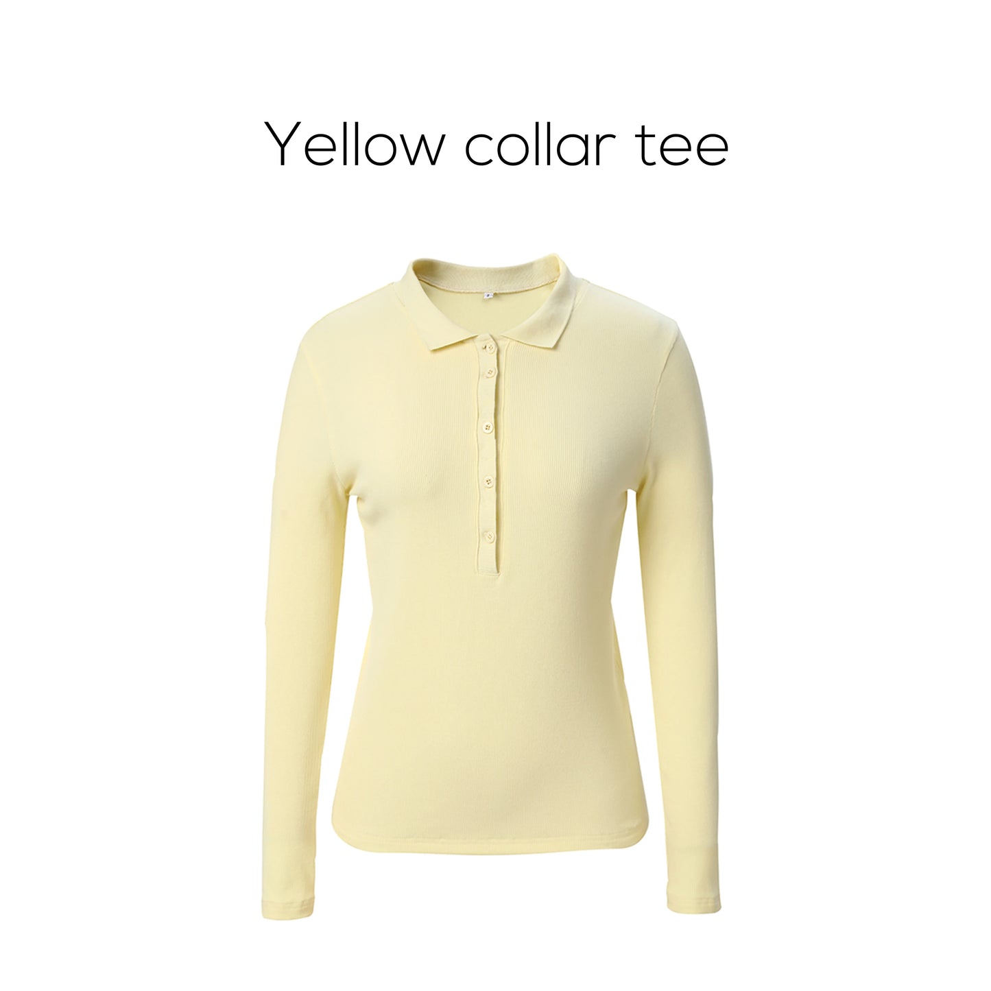 AP 2025 Spring/Summer Women Turn-Down Collar Tee & Cotton Blend Skirt Set