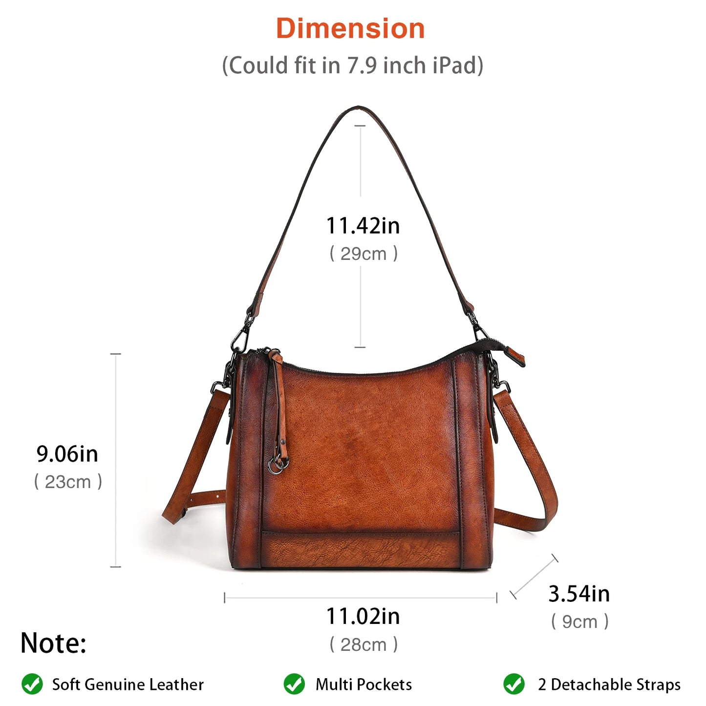 MOTAORA High Quality Genuine Leather Crossbody Bags For Women Satchel Purse Hobo Handbags Ladies Vintage Shoulder Bag 2025 New