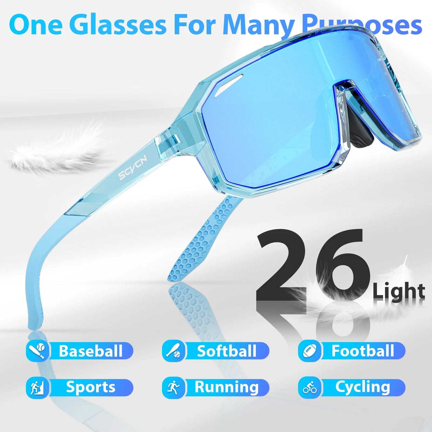 SCVCN Outdoor Boys Bike Cycling Polarized Child Sunglasses Teenagers Bicycle Cycling Glasses Kids Sports UV400 Girls Goggles