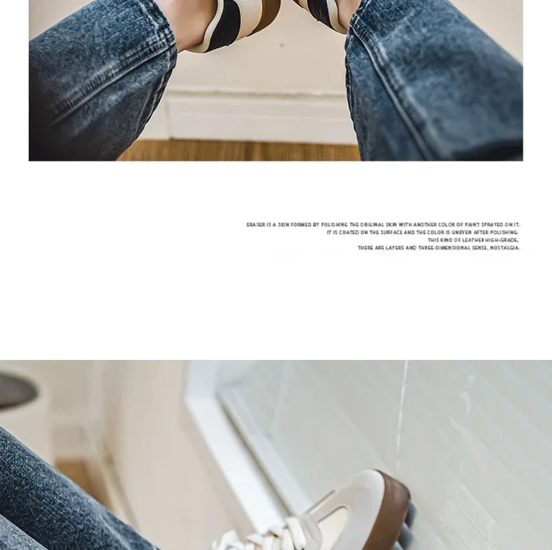 Men's Casual Retro German Training Shoes Lace-up Lightweight Comfortable Sports Flat Shoes Men Skateboard Running Shoes