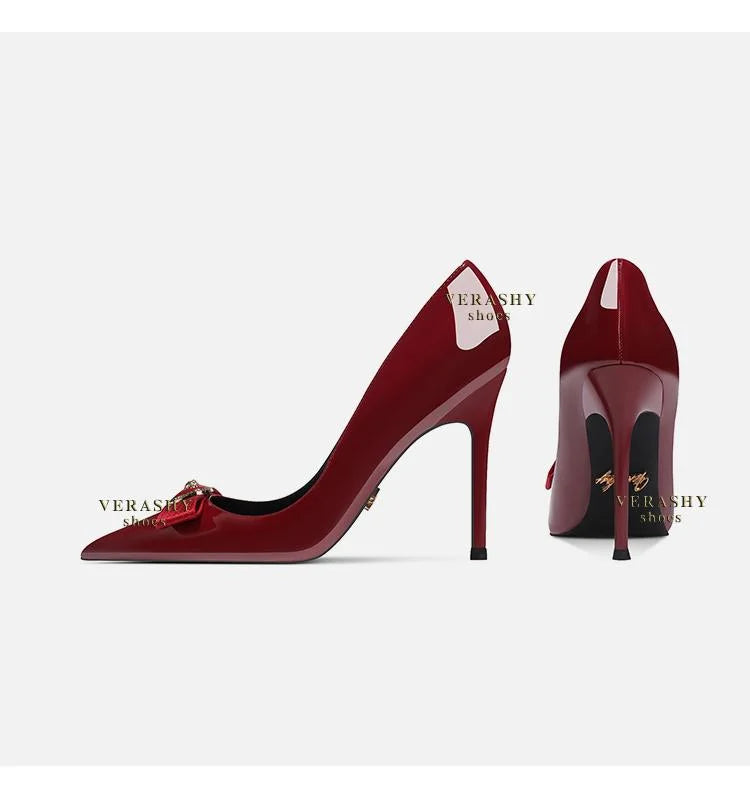 High Heels Women's Thin Heels Pointed French Temperament Bow Light Mouth Single Shoes Women