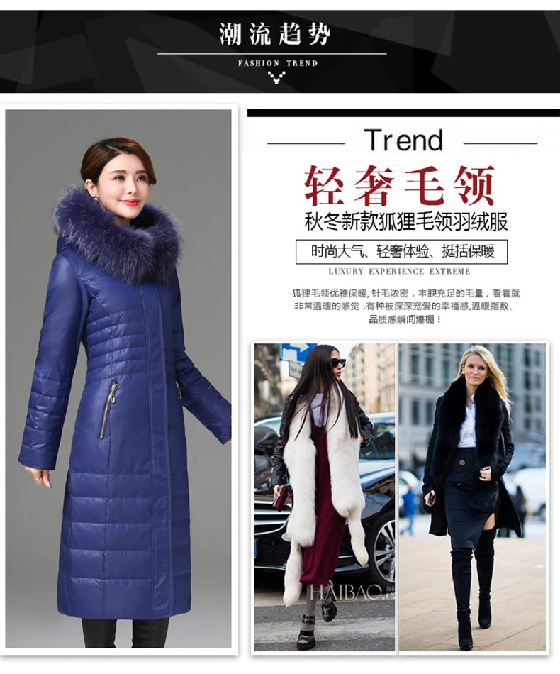 Shengyu Boya Middle-Aged and Elderly Over-The-Knee Long down Jacket Women's Jacket Thickeneded Mother's Fitted Jacket New Style
