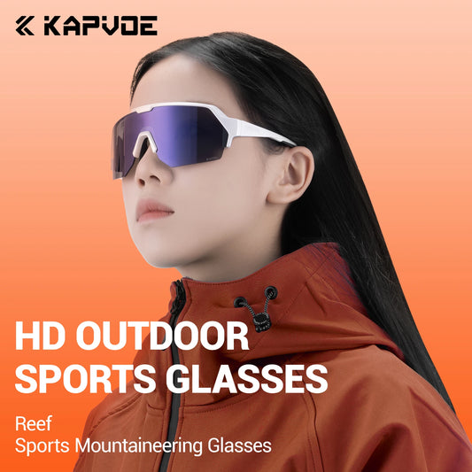 KAPVOE Outdoor Cycling Sunglasses Men MTB Glasses Bike Cycling UV400 Eyewear Women Bicycle New Mountain Sports Hiking Eyewear