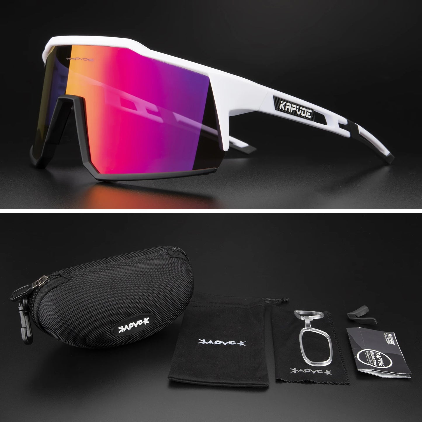 Kapvoe Sports Driving bike Cycling Glasses running climbing Sunglasses Outdoor for Men Woman Bicycle Cycling UV400 Goggles hot