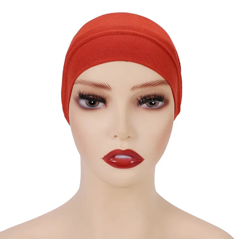 Cotton Muslim Underscarf Inner Tube Cap Islamic Eid Prayer Hijab Bottom Hat Headwear Arab  Women Wrap Headscarf Turban