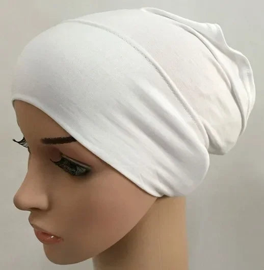 Cotton Muslim Underscarf Inner Tube Cap Islamic Eid Prayer Hijab Bottom Hat Headwear Arab  Women Wrap Headscarf Turban