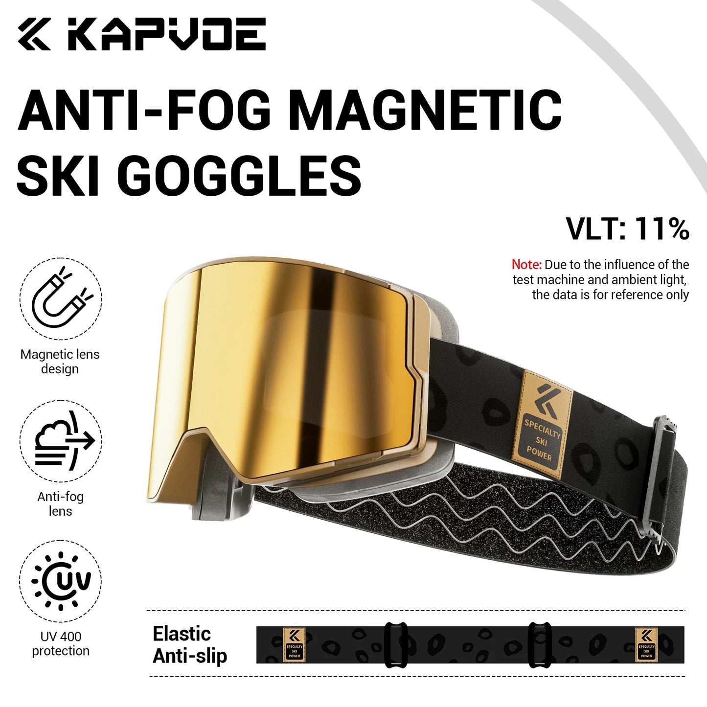 KAPVOE New Photochromic Outdoor Sport Ski Snowboard Goggle Men UV400 Protection Women Glasses Magnetic Attraction Skiing Goggles