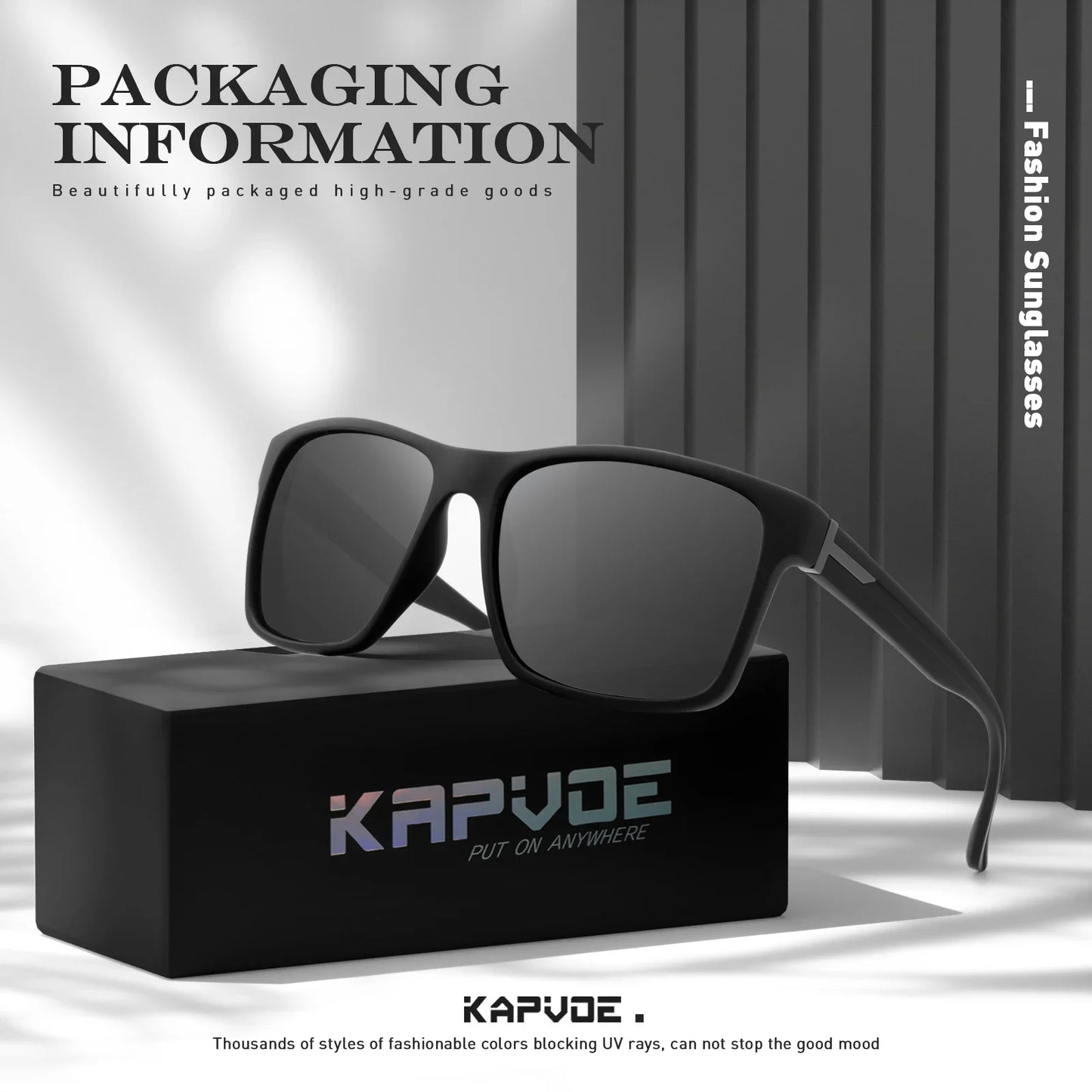 Kapvoe Men Fashion Sunglasses Luxury Polarized Glasses for Driving Fishing Cycling Glasses Golf Women Bike Goggles Retro Shades