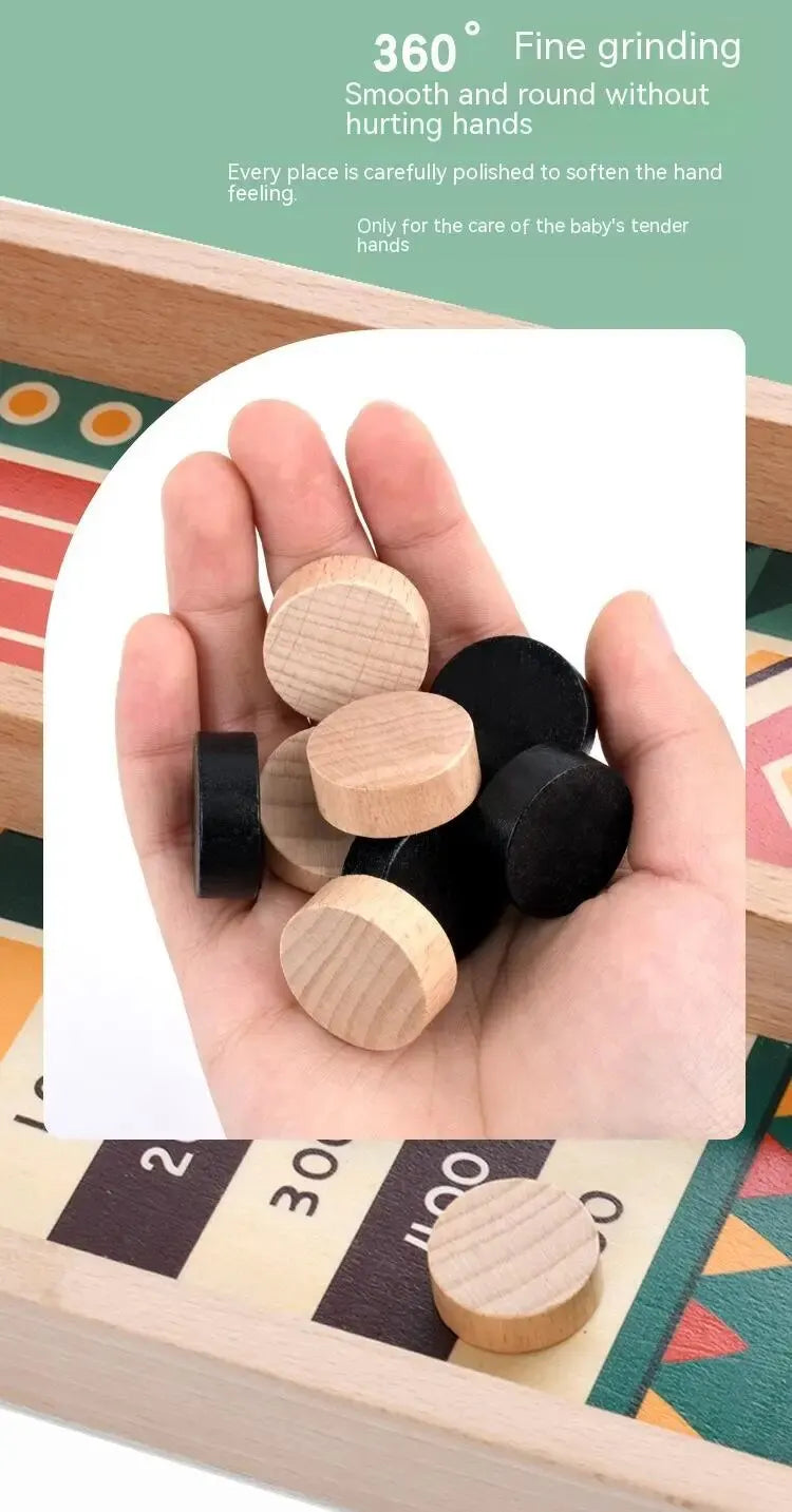 Two Person Battle Wooden Bounce Chess Table Bounce Children'S Gift Fun Parent-Child Interactive Game Christmas Present