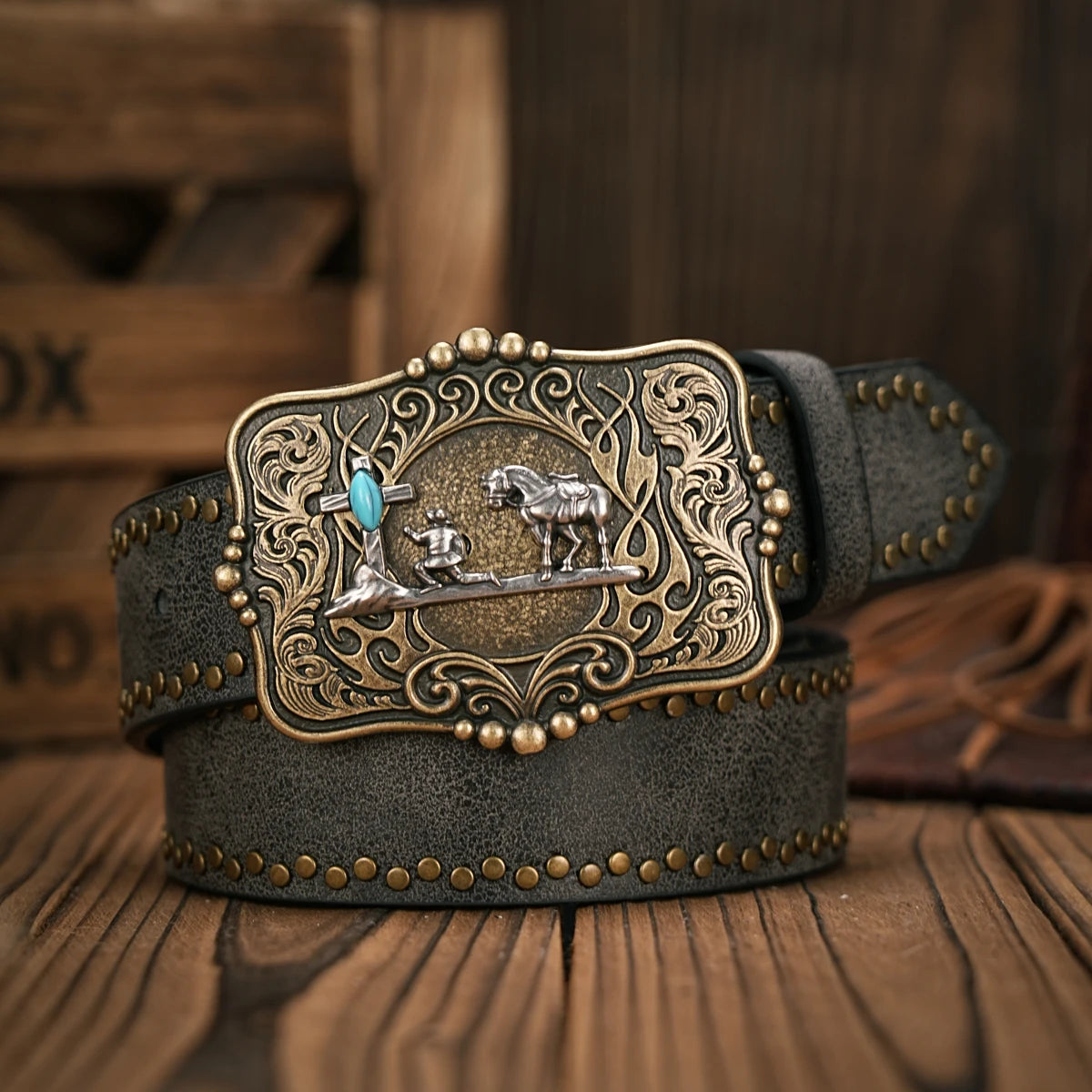 Vintage and fashion collision! PU leather alloy buckle waistband, for both men and women, to create a personalized western style