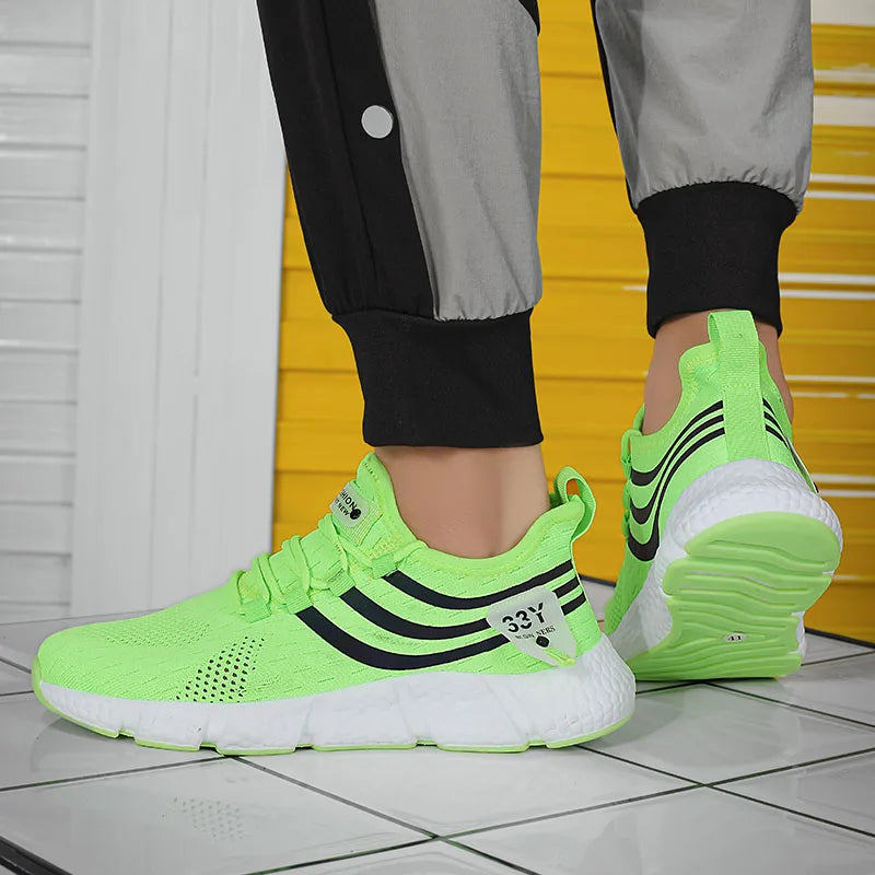 New Men's Sneakers Thick Sole Comfortable Casual Shoes Men Breathable Running Shoes Summer Man Tennis Shoes Large Size Men Shoe