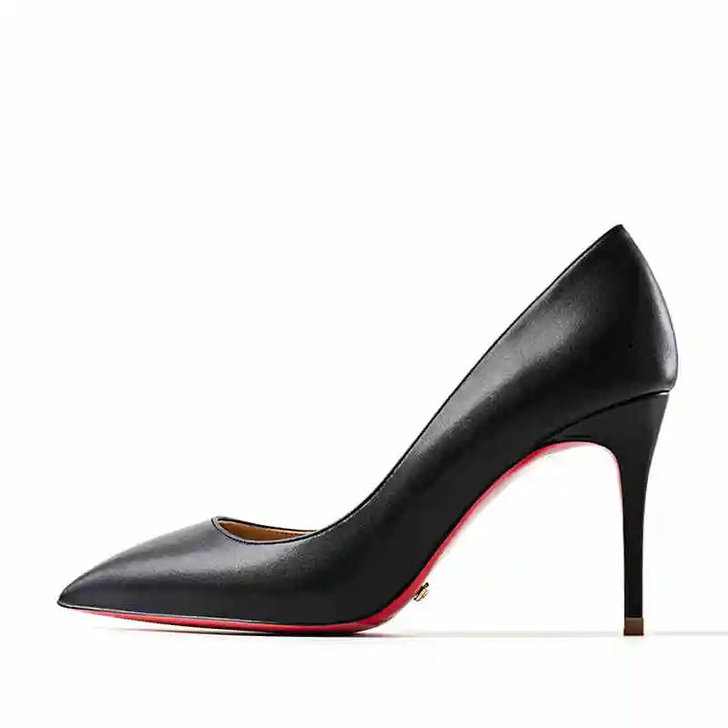 10cm (2) Women’s Patent Leather Pointed-Toe High Heels – 10cm Thin Heel