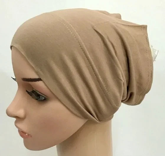 Cotton Muslim Underscarf Inner Tube Cap Islamic Eid Prayer Hijab Bottom Hat Headwear Arab  Women Wrap Headscarf Turban