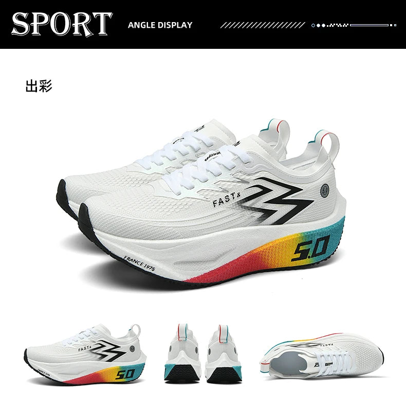 Men's Sports Shoes Cushioning Non-Slip Flat Wear Resistant Sneakers Mesh Breathable Platform Soft Running Shoes for Man