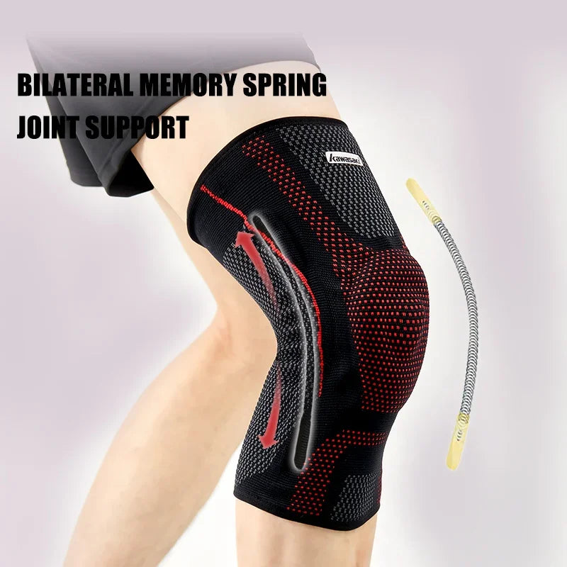 Kawasaki Kneepad Professional Spring Silicone Ring Support Knee Pads with Breathable Design Sports Knee Pads Knee Support B3464