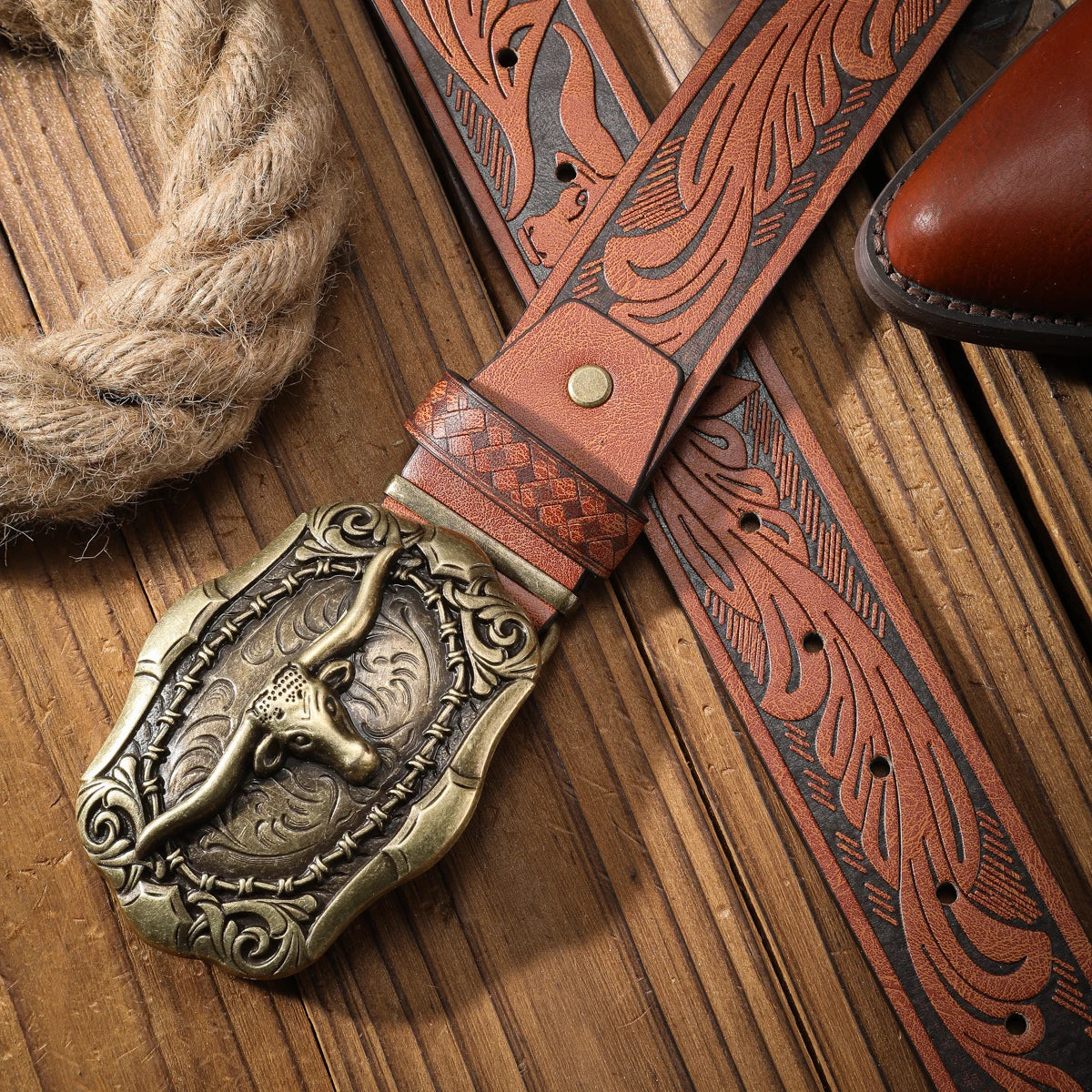Vintage meets fashion! PU alloy buckle belt, suitable for both men and women, to create a personalized Western style