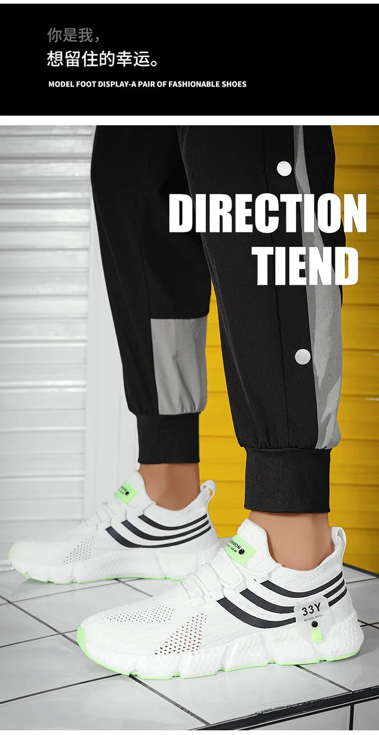 New Men's Sneakers Thick Sole Comfortable Casual Shoes Men Breathable Running Shoes Summer Man Tennis Shoes Large Size Men Shoe