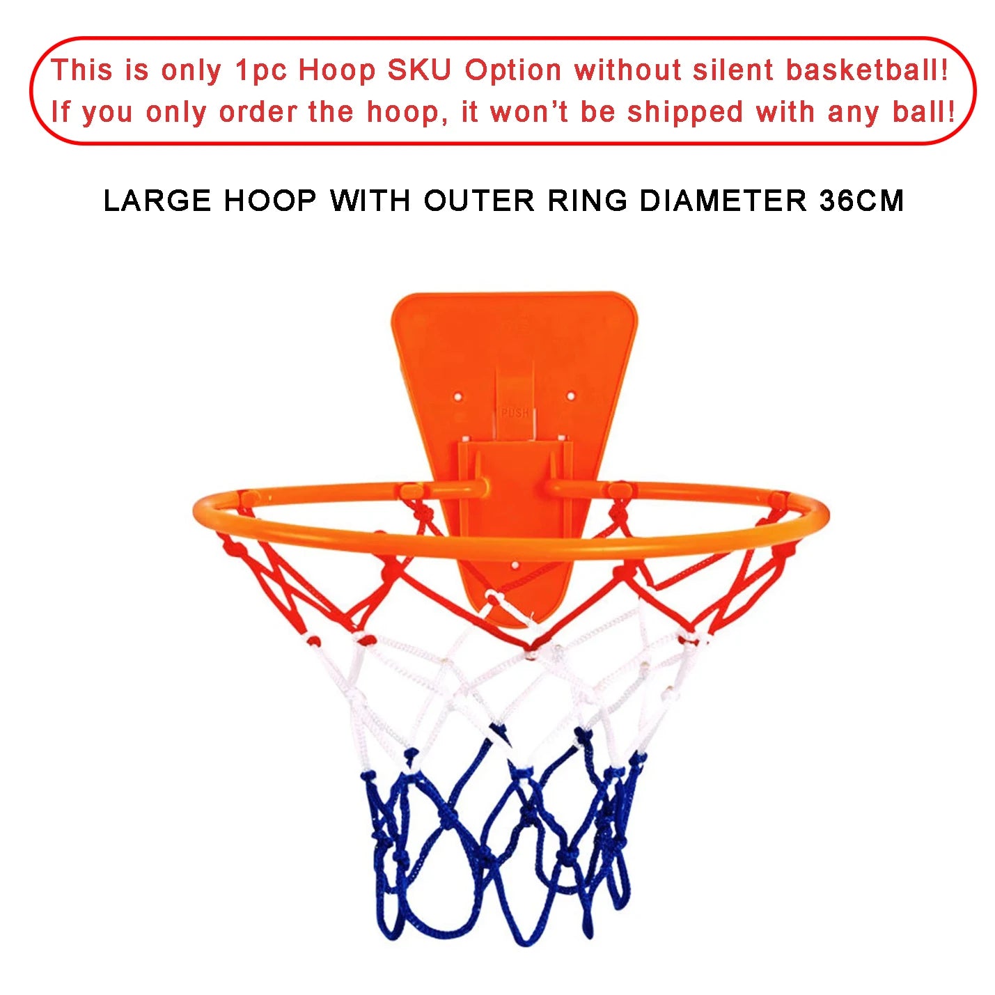 Silent Basketball Size 7#(29.5")6#/5# Dribbling Indoor Grooved Airless Foam Basketball Quiet Dribbling Training Silent Ball Hoop