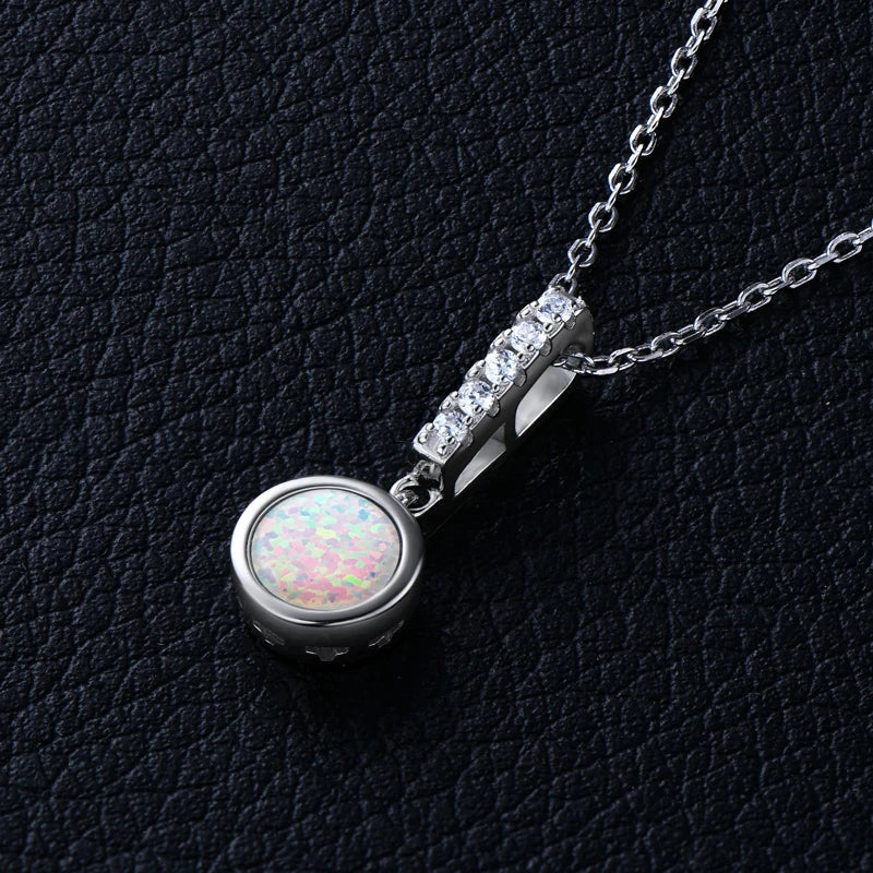 Lnngy Certified 925 Sterling Silver Chain Necklace Irregular Colorful Gemstone Pendant Necklaces for Women Collar Mujer