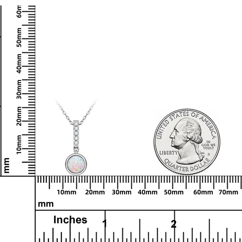 Lnngy 925 Certified Silver Chains Necklace Oval/Round/Marqusie Pear Cut White Opal Pendant Necklaces for Women Collar Mujer