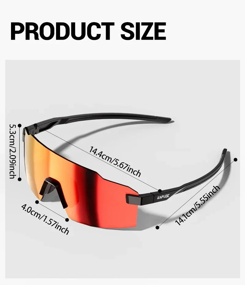 Kapvoe New Photochromic Sports Runnning Sunglasses Cycling Glasses Men Adjustable Nose Pad Women UV400 Hiking Bicycle Eyewear