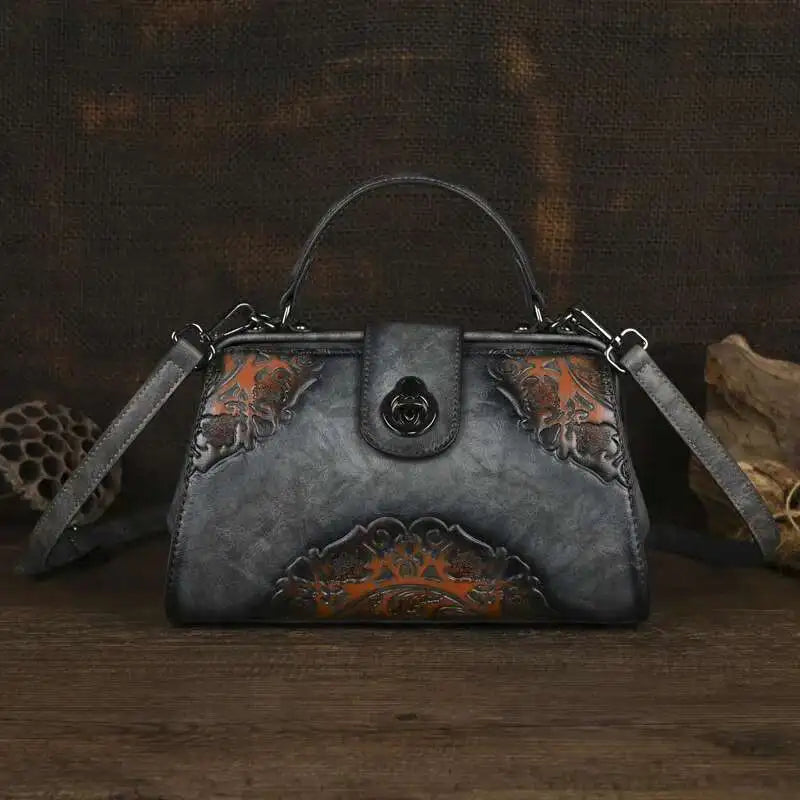 MOTAORA Vintage Embossed Handmade Designer Women's Leather Shoulder & Crossbody Bag Luxury Female Purse 2025 NEW