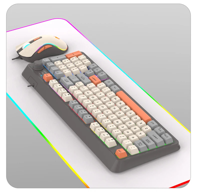 K820 USB Wired Game Keyboard Mouse Set Illuminated Desktop/Laptop Home Office Female Male Keyboard