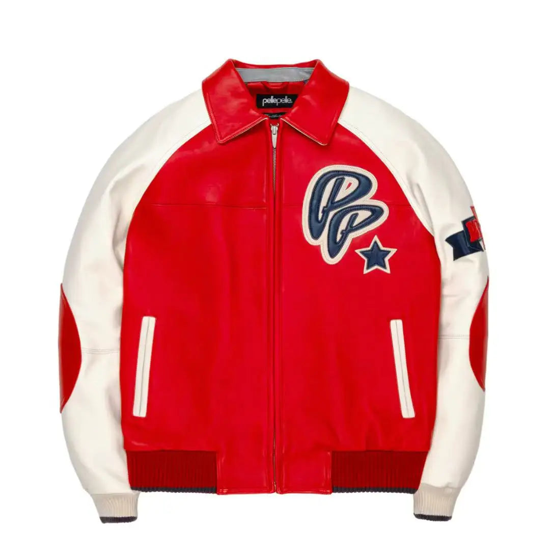 2025 Spring New Classic Soda Club Plush Jacket Europe Imported Lamb Skin Jacket Double Leather Embroidered Men's Leather Coat